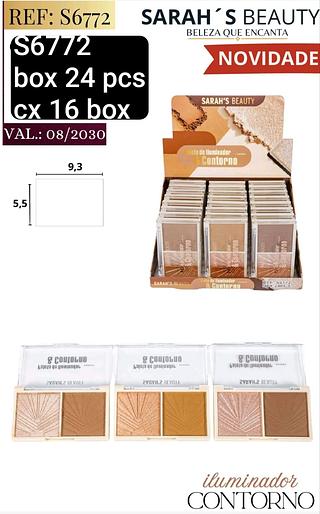 sarash beauty ilumiandor com contorno box 24 pç