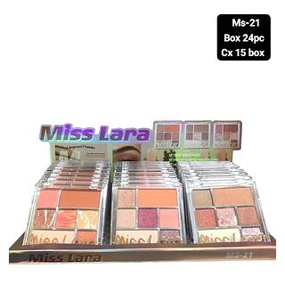 miss lara paleta de sombra box 24 pç