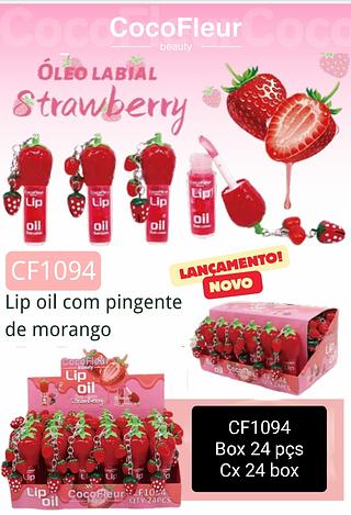 cocofleur lip gloss morango box 24 pç