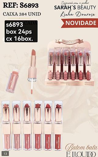 sarahs beauty batom duo box 24 pç