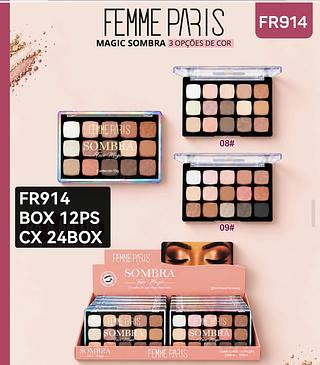 femme paris paleta de sombra box 12 pç