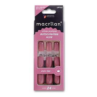 Macrilan Unhas Postiças Autocolantes tamanho médio - Nude
