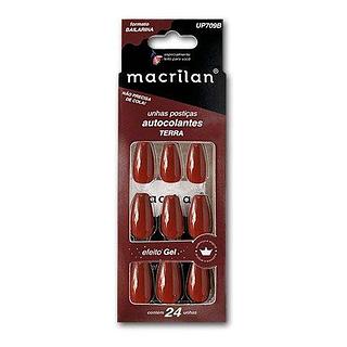Unhas Postiças Autocolantes tamanho médio Macrilan cor Terra - Macrilan
