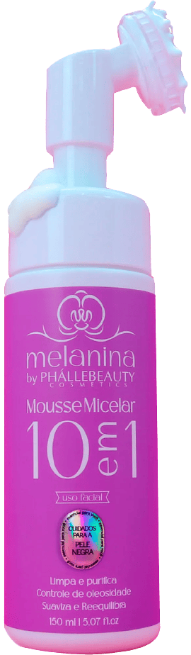 PhalleBeauty Mousse Micelar Melanina 10 em 1 - 150ml box/12pç