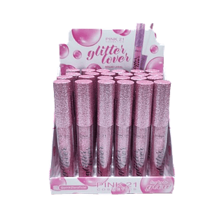 Pink 21 Gloss com Glitter BOX 24PÇS