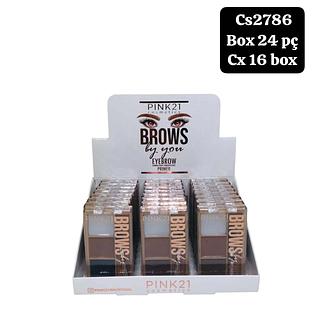 pink 21 sombra para sobrancelha box 24 pç