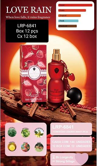 love rain perfume box 12 pç