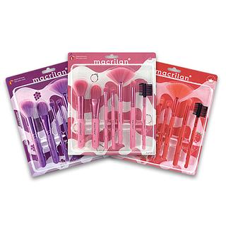 Macrilan Kit com 7 Pincéis para Maquiagem BOX 12PÇS