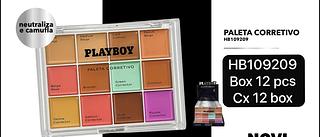 playboy paleta de corretivo colorida box 12 pç