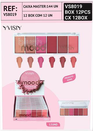 YVISY PALETA DE BLUSH BOX 12 PÇ