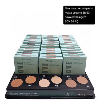 Max Love Pó compacto vegano n58-63 BOX 30PÇS
