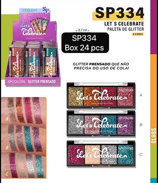 SP COLORS PALETA DE GLITTER BOX 24 PÇ