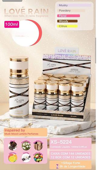 love rain perfume box 12 pç