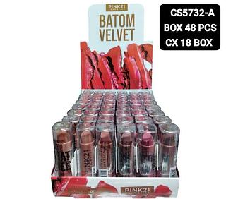Pink 21 Batom Velvet box 48 pçs