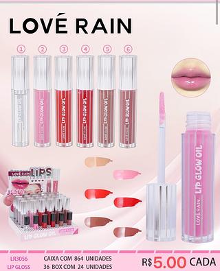 Love rain Lip gloss box 24 pçs
