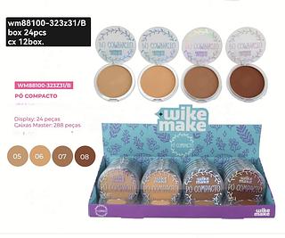 Wike make pó compacto box 24 pçs