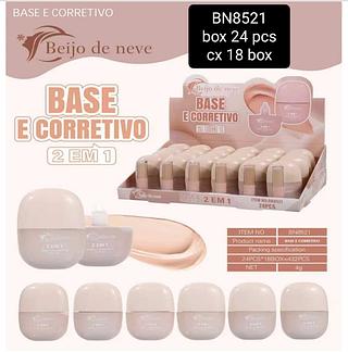 beijo de neve base e corretivo 2em1 box 24 pç