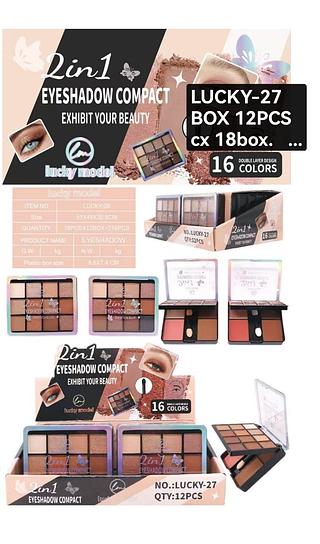 lucky paleta de sombra box 12 pç