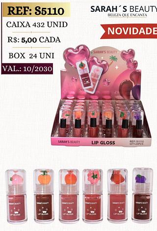 Sarah s beauty Lip gloss box 24 pçs