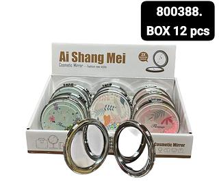 Cosmetic Mirror 2 in 1 box 12 pçs