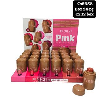Pink21 blush em bastao box 24 pç