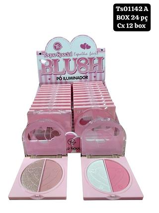 Toque special duo de blush e iluminador box 24 pç
