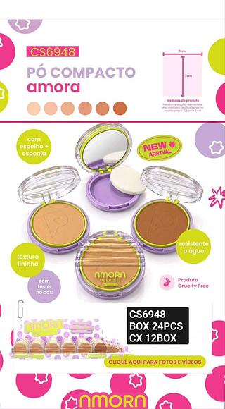Pink 21 pó compacto box 24 pçs