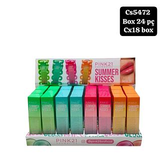 pink 21 lip gloss box 24 pç