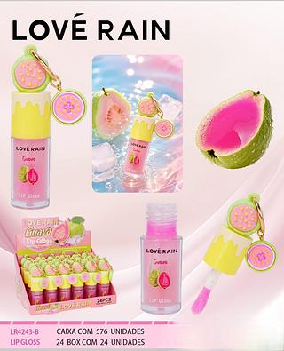 love rain lip gloss goiaba box 24 pç