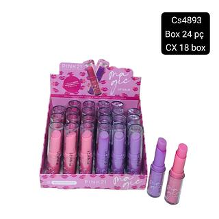 Pink 21 magic lip balm box 24 pç