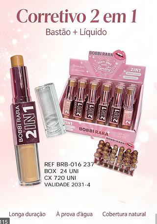bobbi rara corretivo 2 em 1 box 24 pç