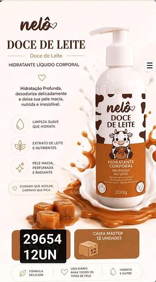 nelo hidratante doce de leite box 12 pç