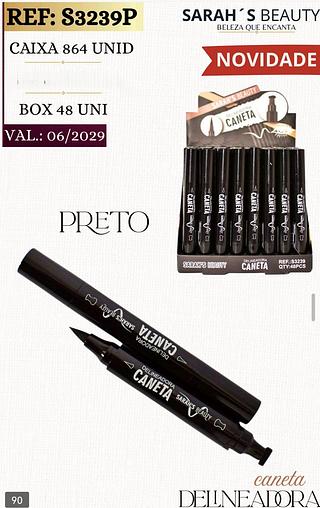 Sarahs beauty caneta delineadora box 48 pc