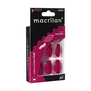 Macrilan Unhas Postiças estilo bailarina cor Rubi