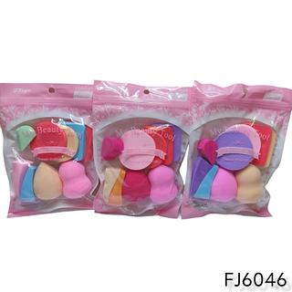 Kit 9 Esponjas Para Maquiagem Coloridas Diversos Formatos Sortidas box 12 pç