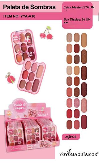yoyo paleta de sombra box 24 pç