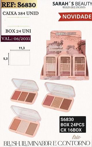 SARAHS BEAUTY TRIO BOX 24PÇ