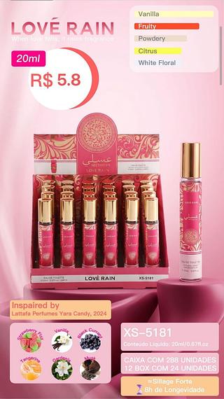 Love rain perfume box 24 pçs