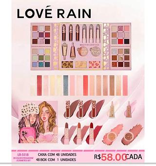 LOVE RAIN KIT DE MAQUIAGEM CX 6 PÇ