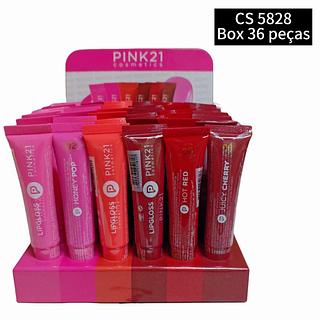 PINK 21 lip gloss box 24 pç