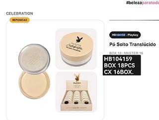 Playboy pó solto translúcido box 18 pc