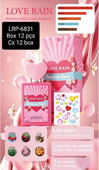love rain perfume box 12 pç