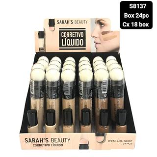 sarahs beauty corretivo liquido com aplicador box 24 pç