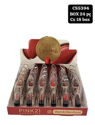 pink 21 batom box 24 pç