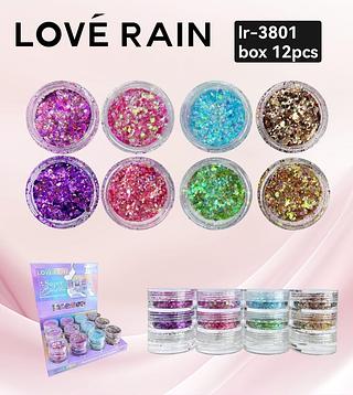 LOVE RAIN GLITTER BOX 12 PÇ
