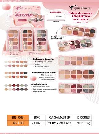 Beijo de neve paleta de sombras box 24 p