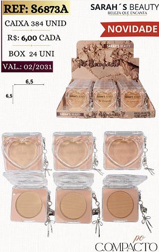 Sarah s beauty pó compacto box 24 pc
