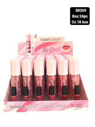 sarahs beauty lip gloss box 24 pç