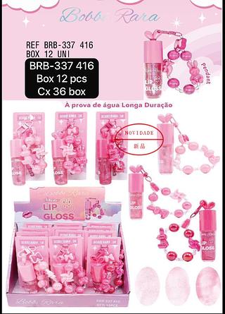 Bobbi Rara Lip Gloss Prova de Água box 12 pçs