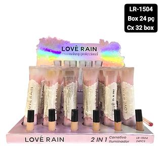 Love rain 2em 1 corretivo e iluminador box 24 pç
